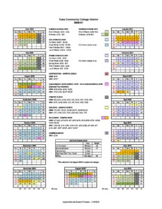 2020 2021 Academic Calendar Color Coded Board Approved 2018 11 08 Radiologic Technology Program