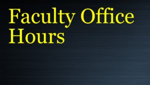 Link to Faculty Office Hours