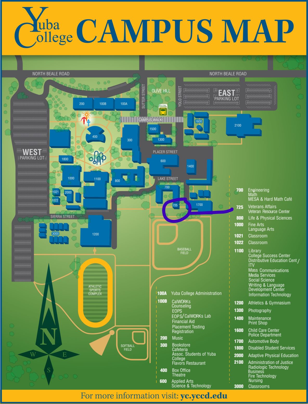 yuba_college_campus_map 101818 Yuba College
