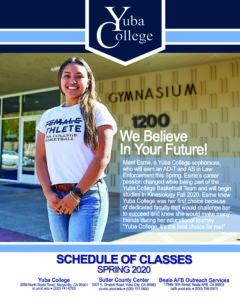 Yuba College Spring 2020 Schedule of Classes Cover | Yuba College