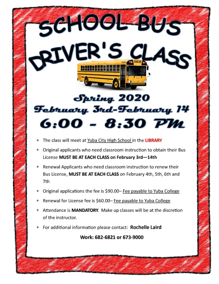 School Bus Driver Certification Yuba College